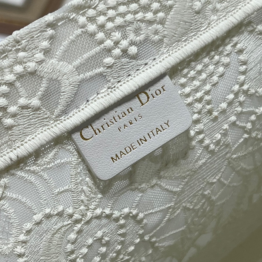 CD Mesh White Book Tote 42cm Bag Canvas 336561 mysite