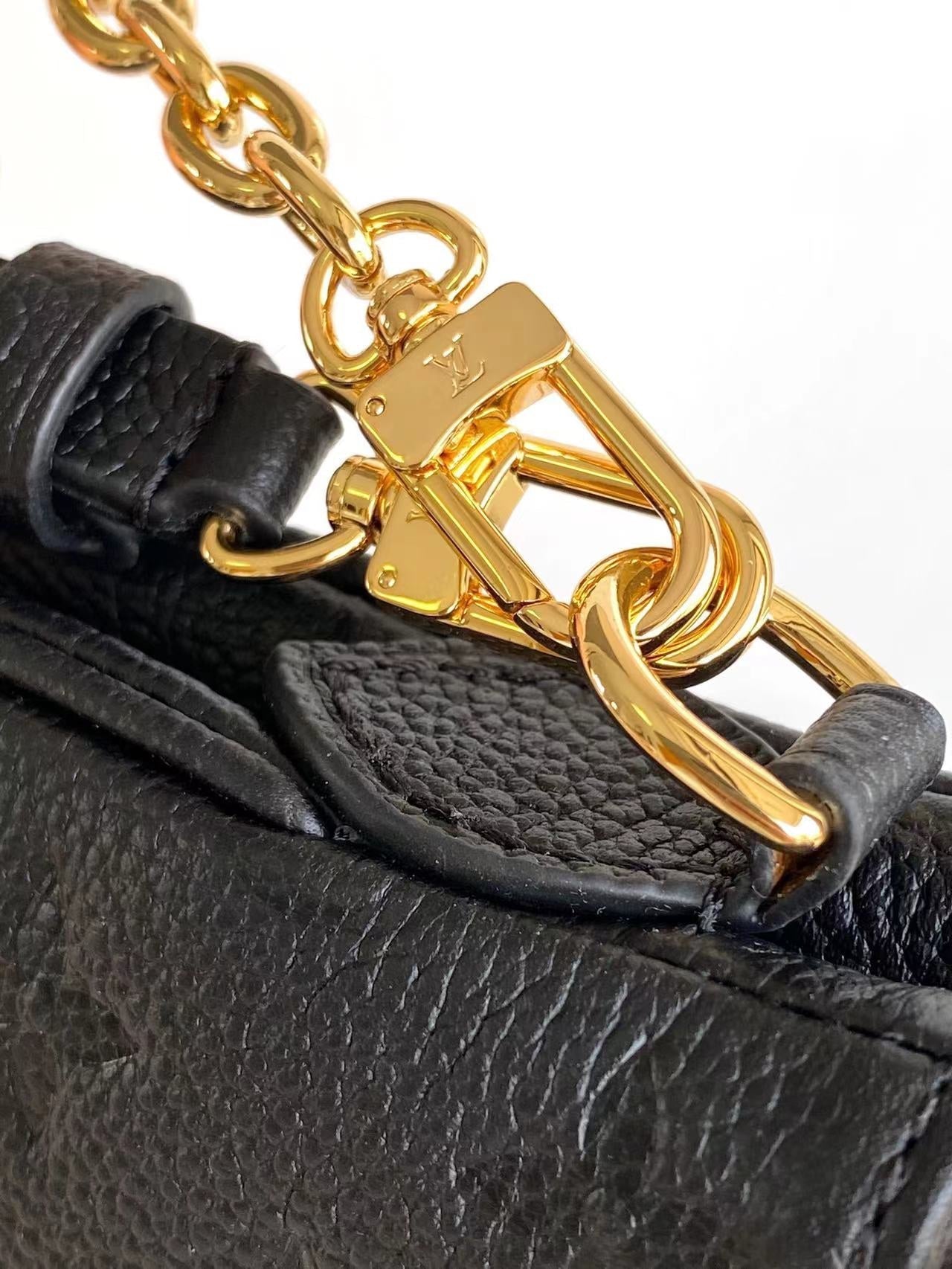 LIV POCHETTE 24 IN BLACK MONOGRAM EMPREINTE LEATHER GOLD HARDWARE mysite