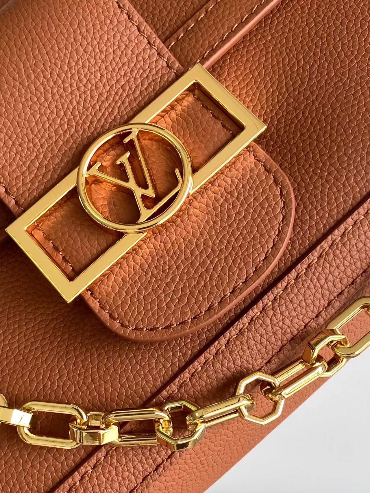DAUPHINE SOFT MM 24 IN COGNAC CALFSKIN GOLD HARDWARE mysite