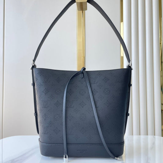 FLORE 28 IN CHARCOAL PERFORATED CALFSKIN mysite