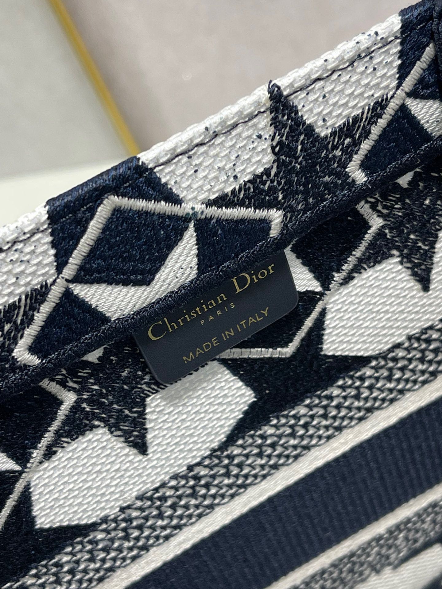 CD Five-pointed Star Book Tote 36cm Bag Blue White Canvas 336522 mysite