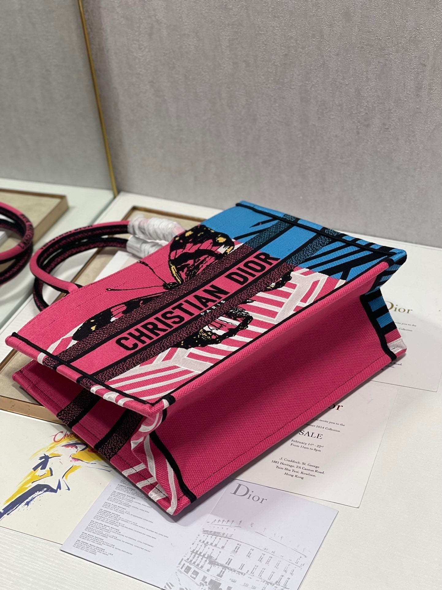 CD Colorful Butterfly Book Tote 36cm Bag Canvas 336531 mysite