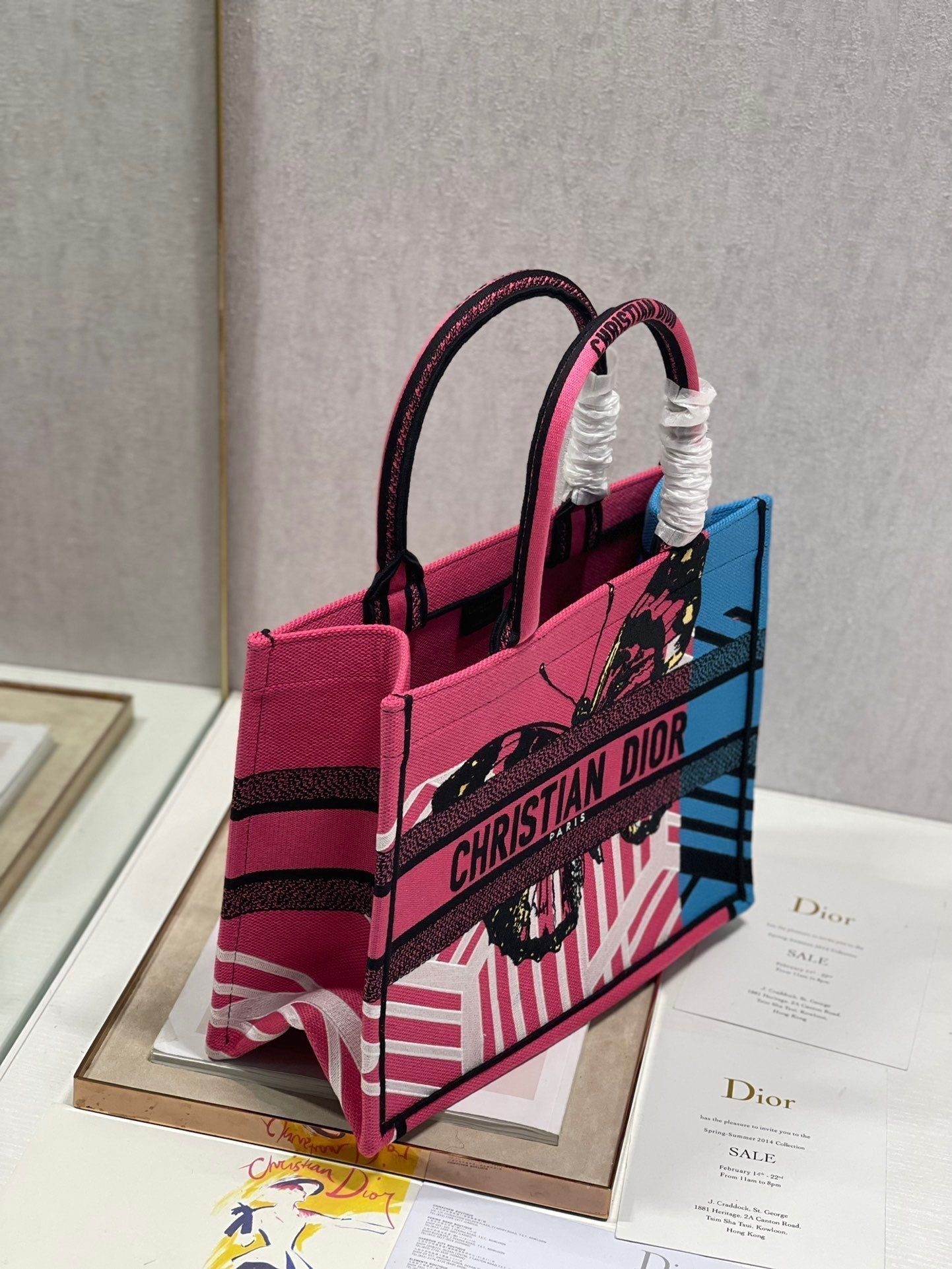 CD Colorful Butterfly Book Tote 36cm Bag Canvas 336531 mysite