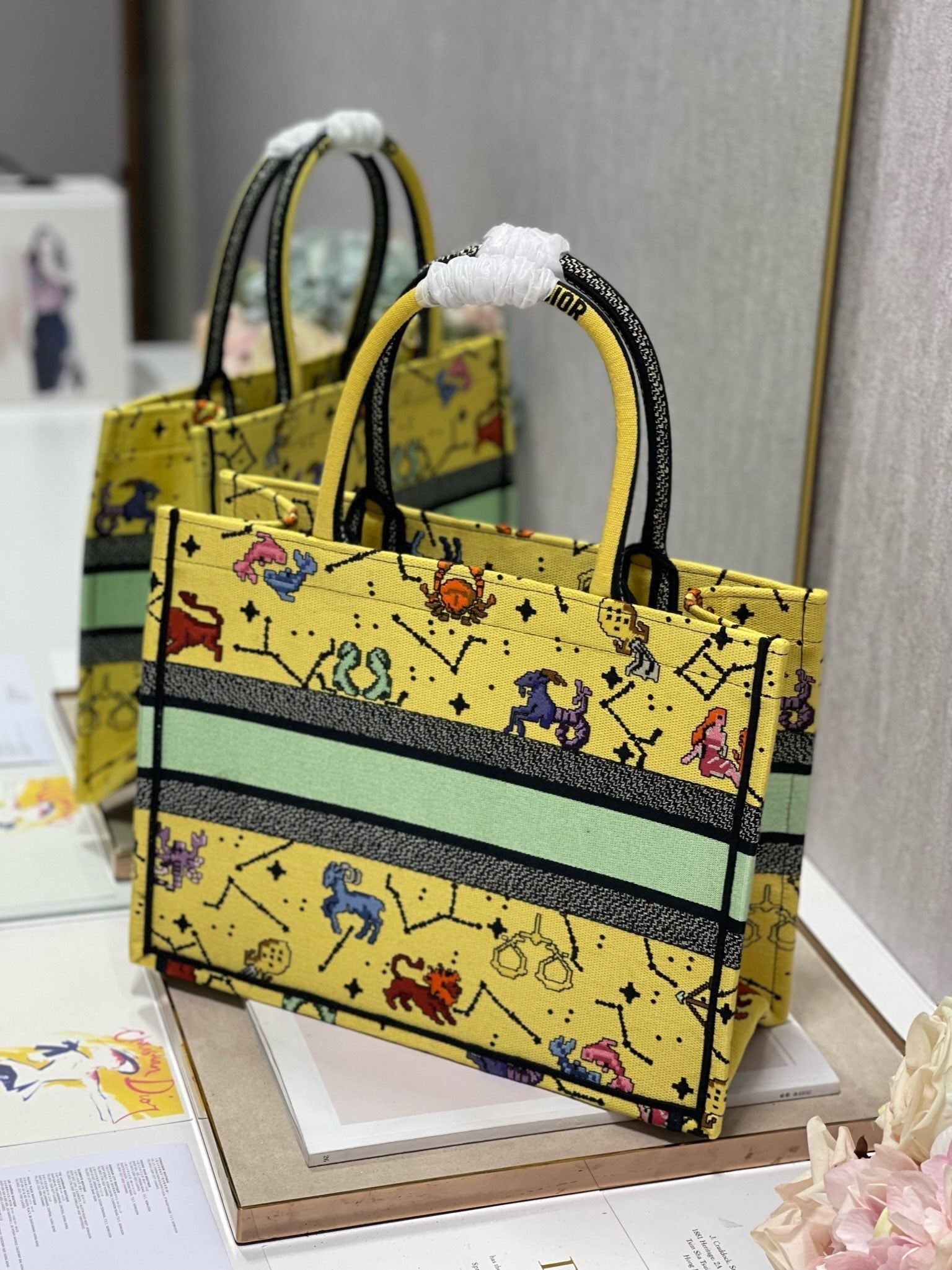 CD Tanabata Yellow Book Tote 36cm Bag Canvas 336543 mysite