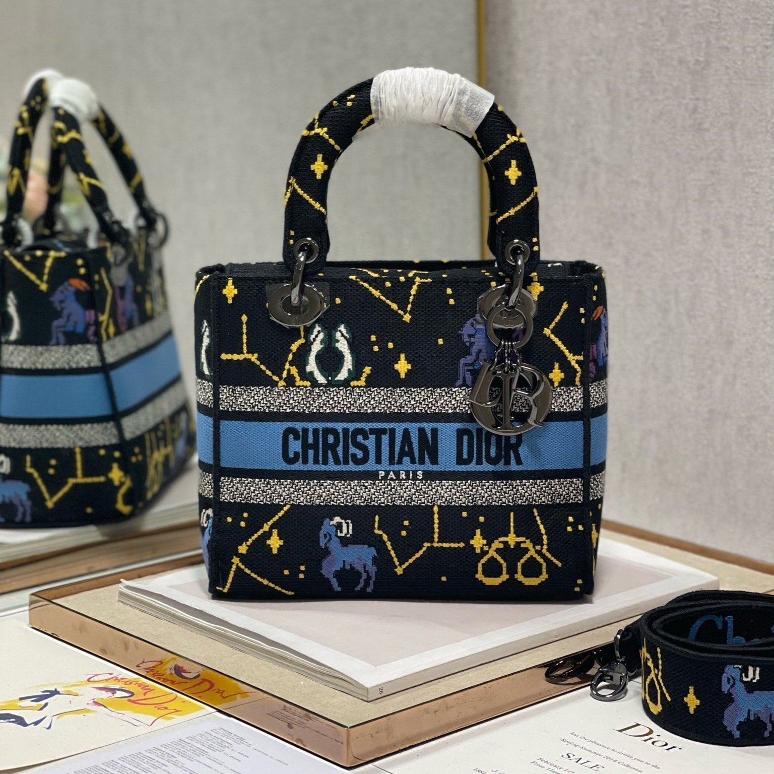 CD Qixi Black 24 Lady Dior Bag Canvas 336654 mysite