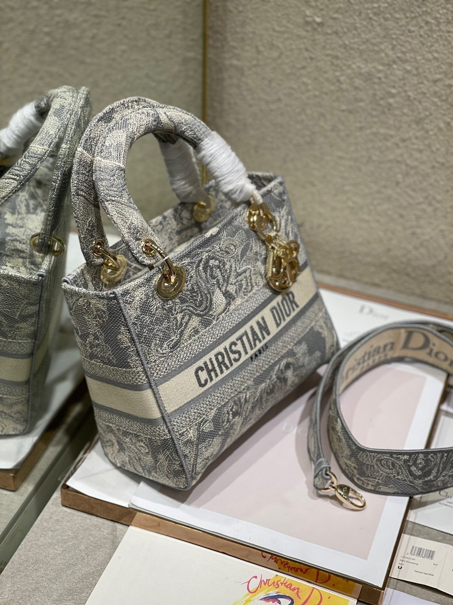 CD Gray Tiger 24 Lady Dior Bag Canvas 336660 mysite