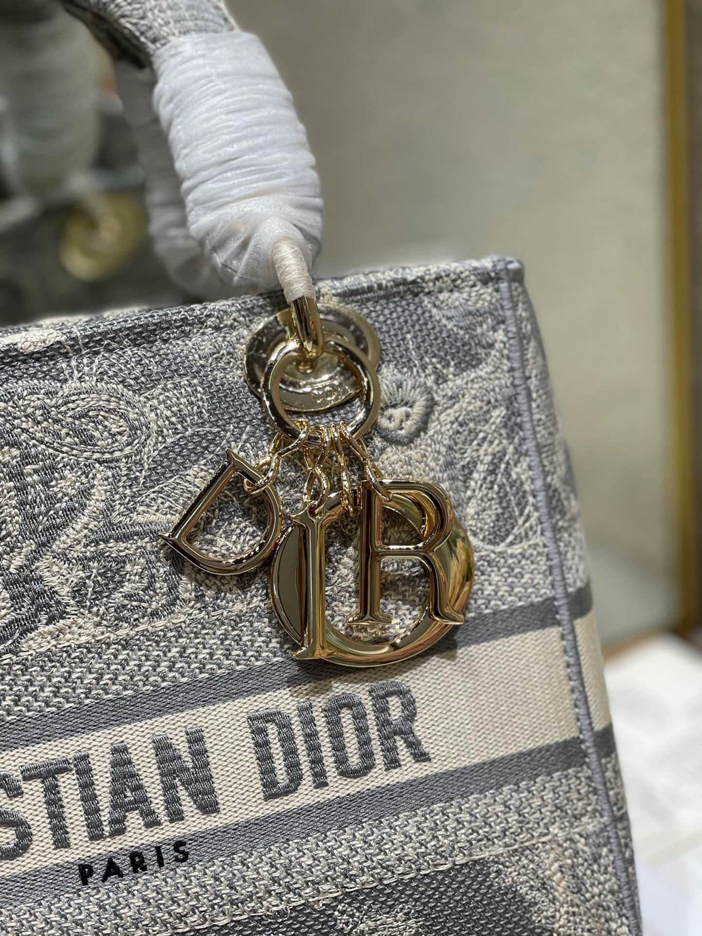 CD Gray Tiger 24 Lady Dior Bag Canvas 336660 mysite