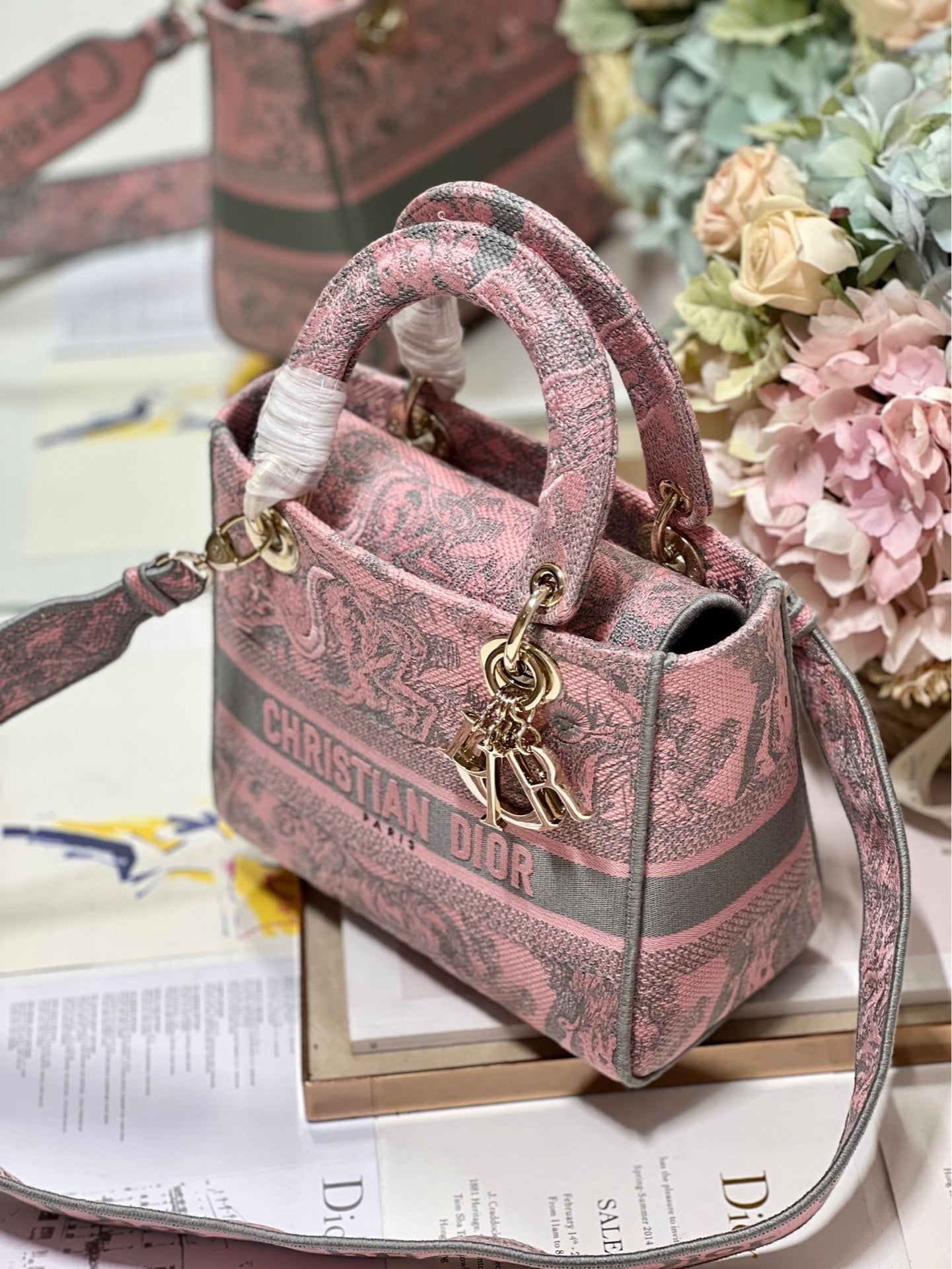 CD Old Foundation Tiger 24 Lady Dior Bag Canvas 336685 mysite