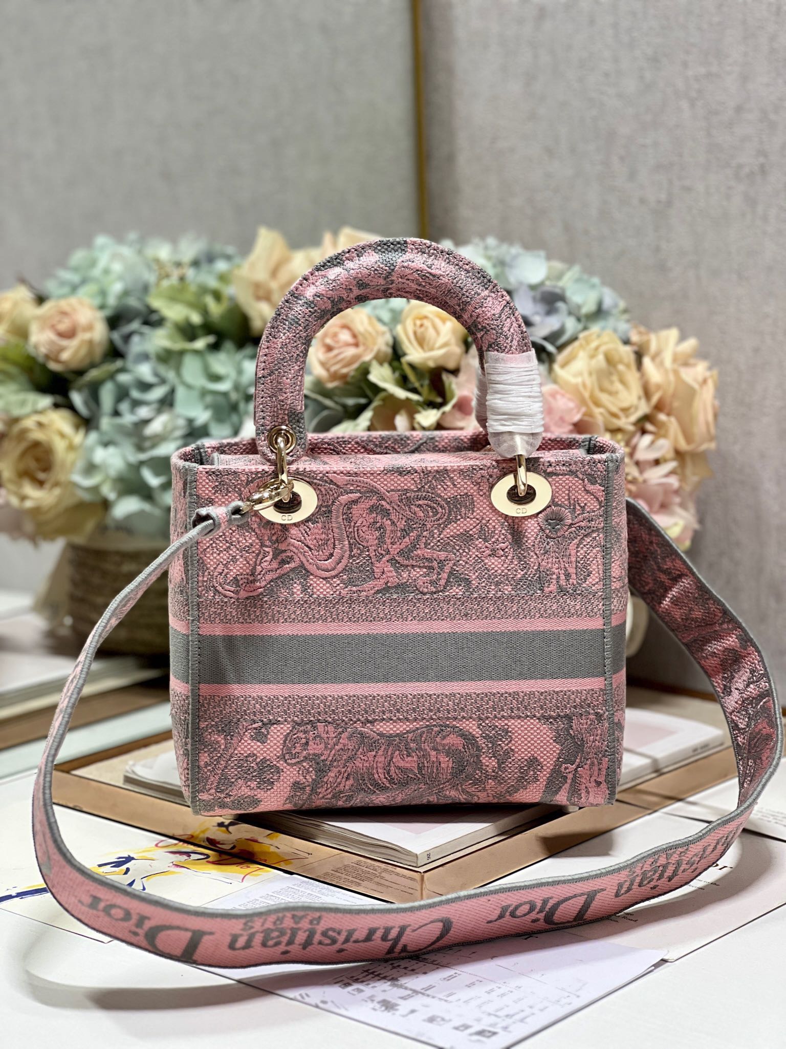 CD Old Foundation Tiger 24 Lady Dior Bag Canvas 336685 mysite