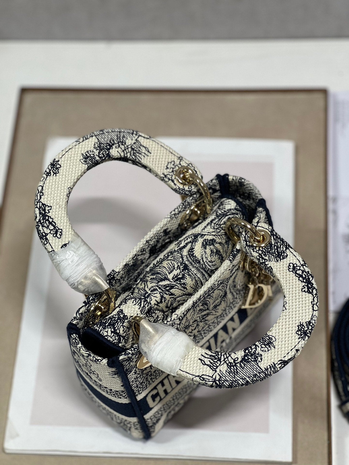 CD Old Blue Tiger 17 Lady Dior Bag Canvas 336742 mysite