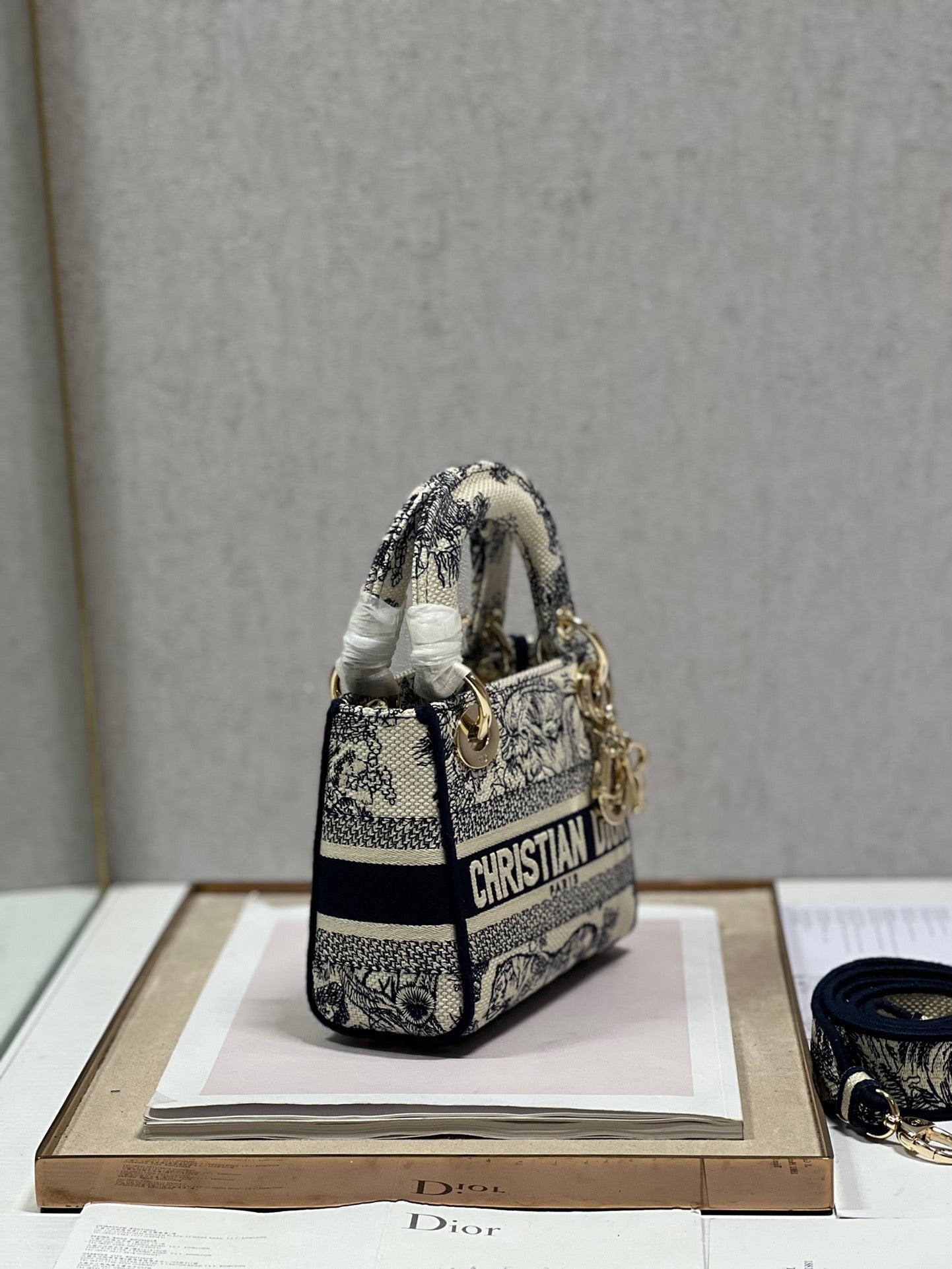 CD Old Blue Tiger 17 Lady Dior Bag Canvas 336742 mysite