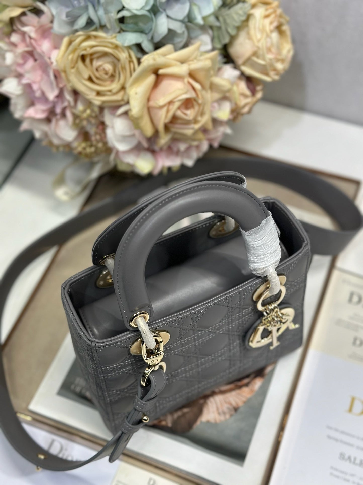CD Lady Dior Bag Grey Lambskin mysite