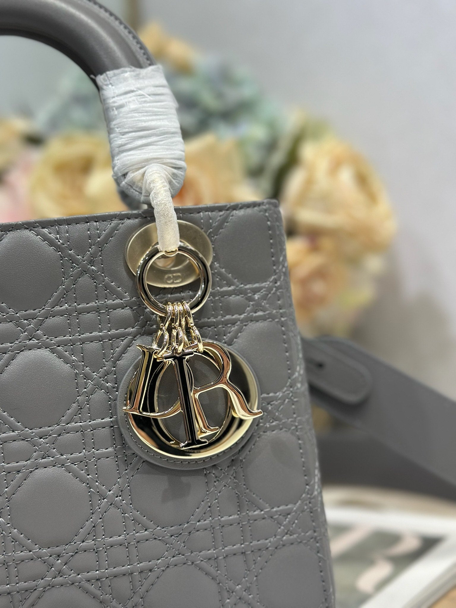 CD Lady Dior Bag Grey Lambskin mysite