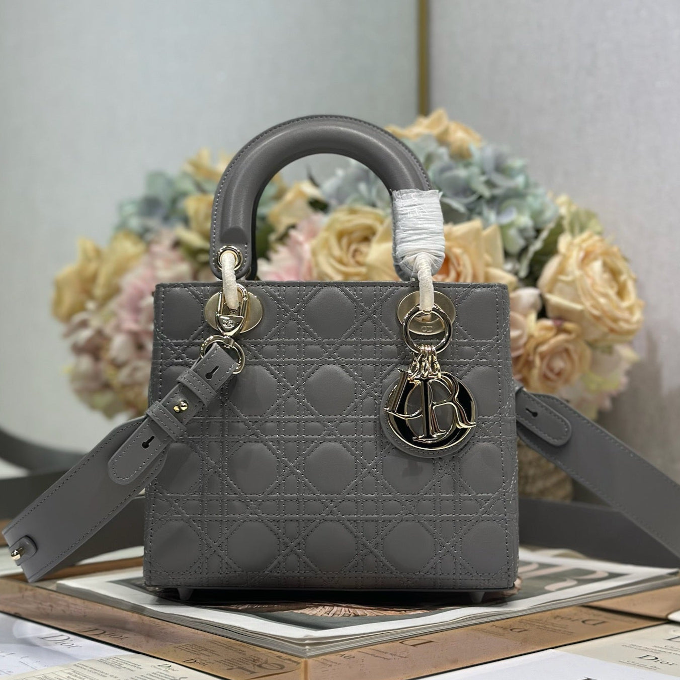 CD Lady Dior Bag Grey Lambskin mysite