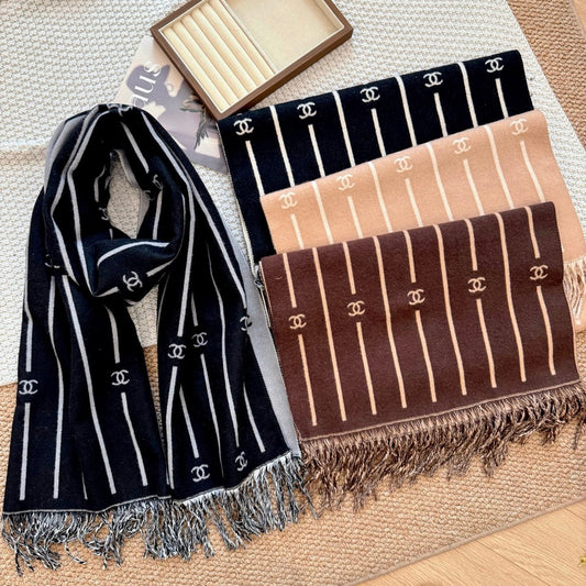Double-sided Jacquard Tassel Scarf mysite