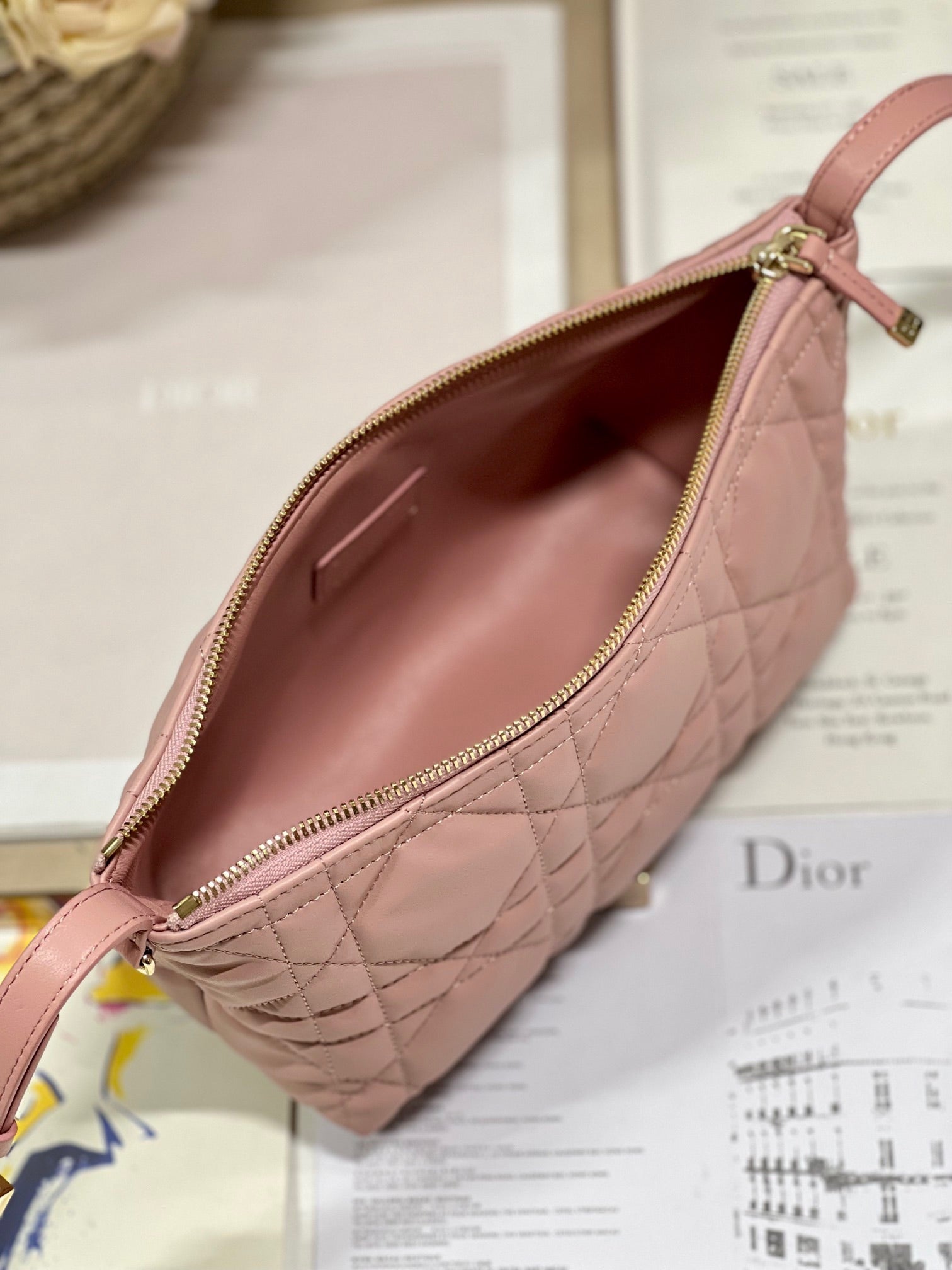 CD Medium Travel Nomad Clutch "Pink" Calfskin 336806 mysite