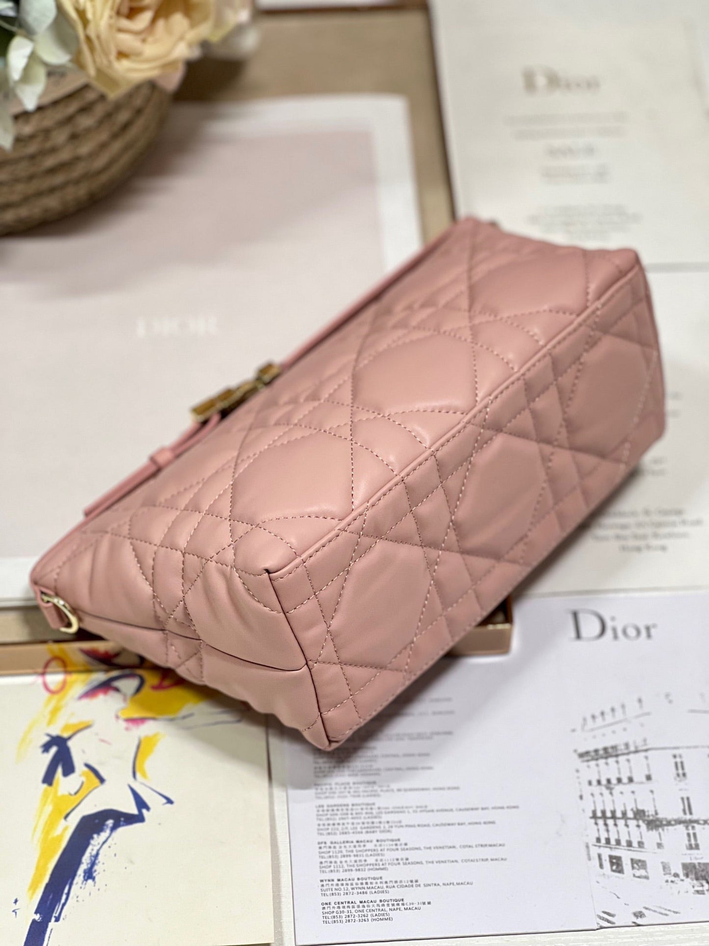 CD Medium Travel Nomad Clutch "Pink" Calfskin 336806 mysite