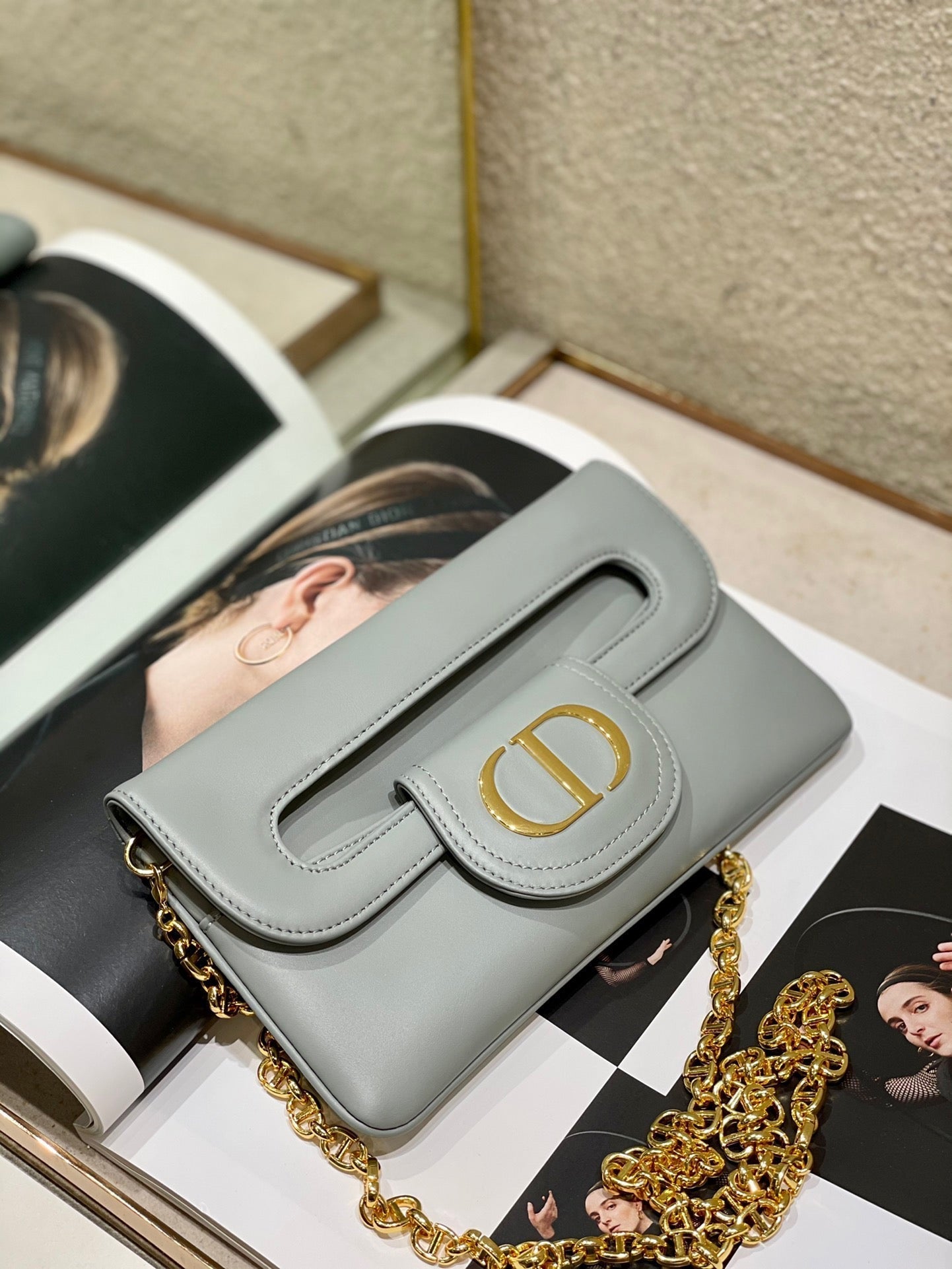 CD Diordouble Bag Blue Calfskin 336780 mysite