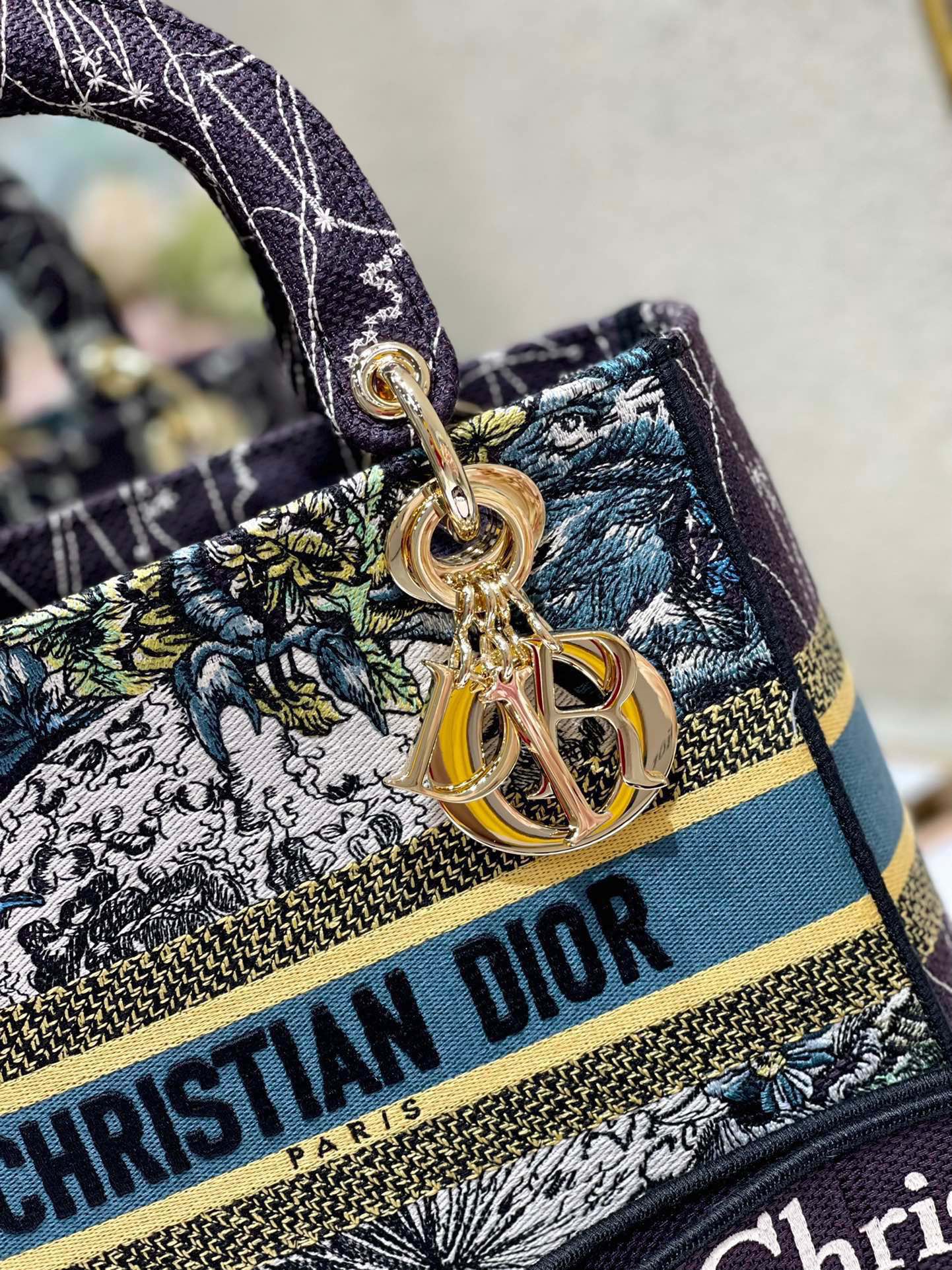 CD Blue Constellation 24 Lady Dior Bag Canvas 336724 mysite