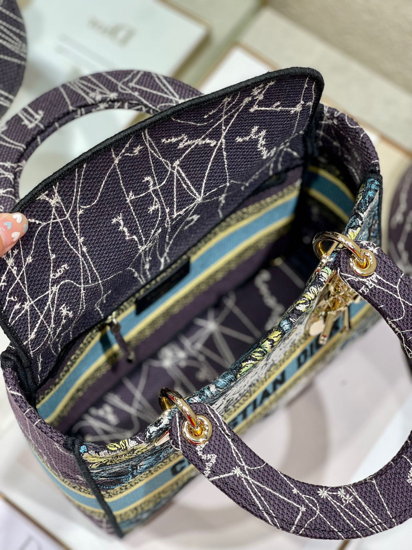 CD Blue Constellation 24 Lady Dior Bag Canvas 336724 mysite