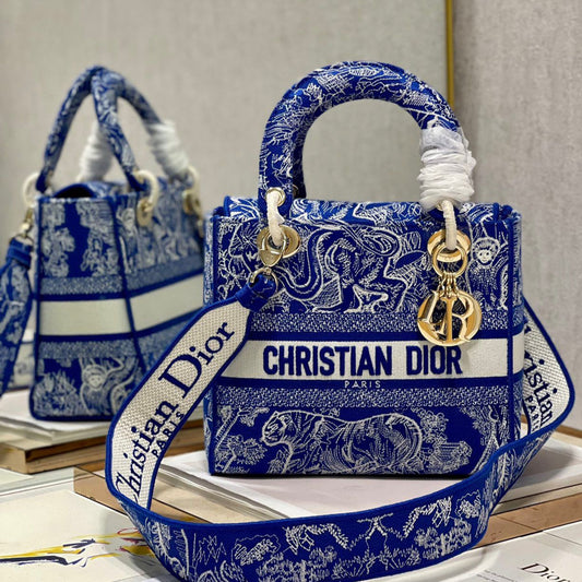 CD New Blue Tiger 24 Lady Dior Bag Canvas 336715 mysite
