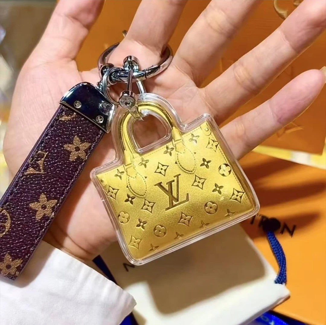 Schlüsselbeutel Gold -Mini -Tasche