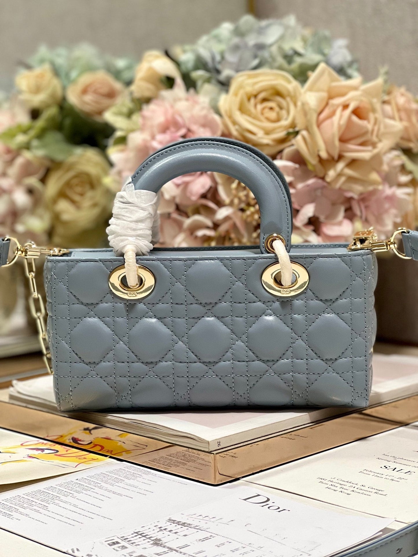 CD Lady D-Joy 22 Sky Blue Lambskin 336627 mysite