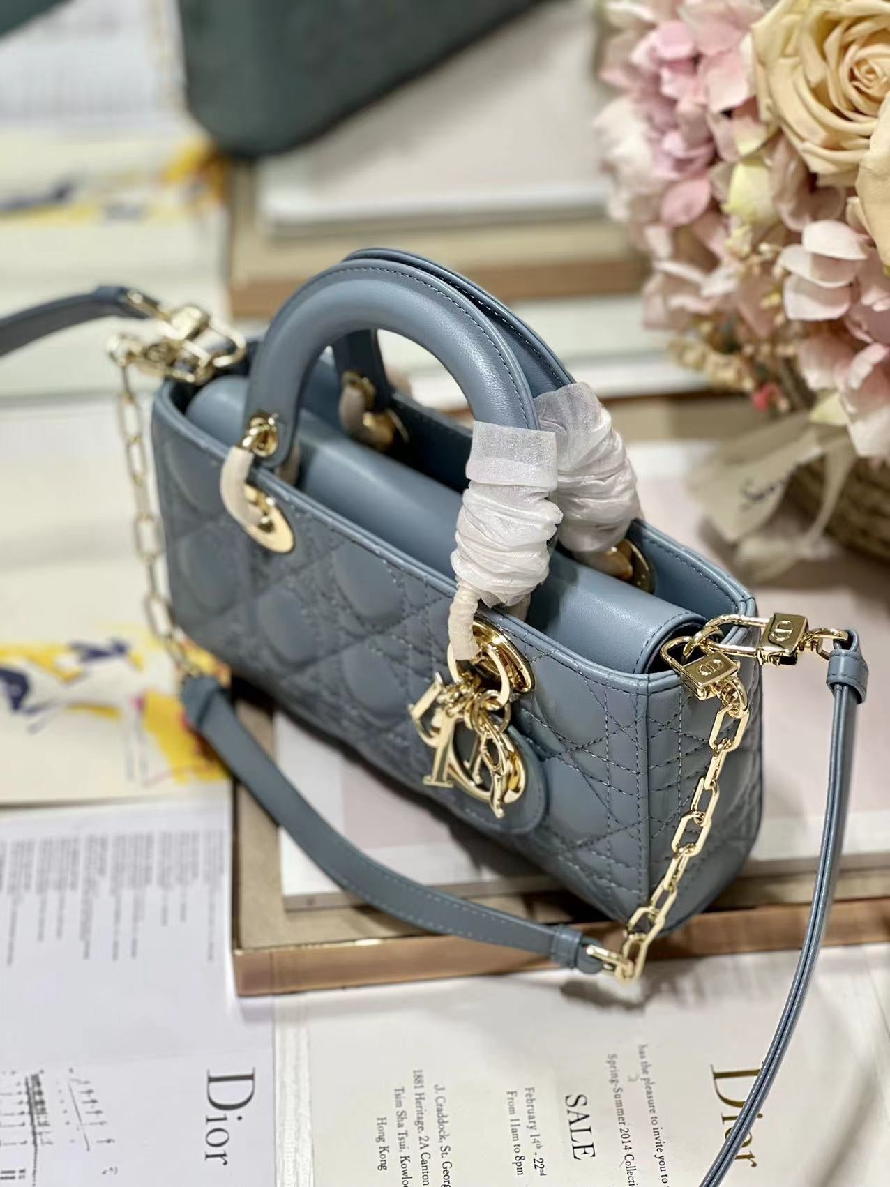 CD Lady D-Joy 22 Sky Blue Lambskin 336627 mysite