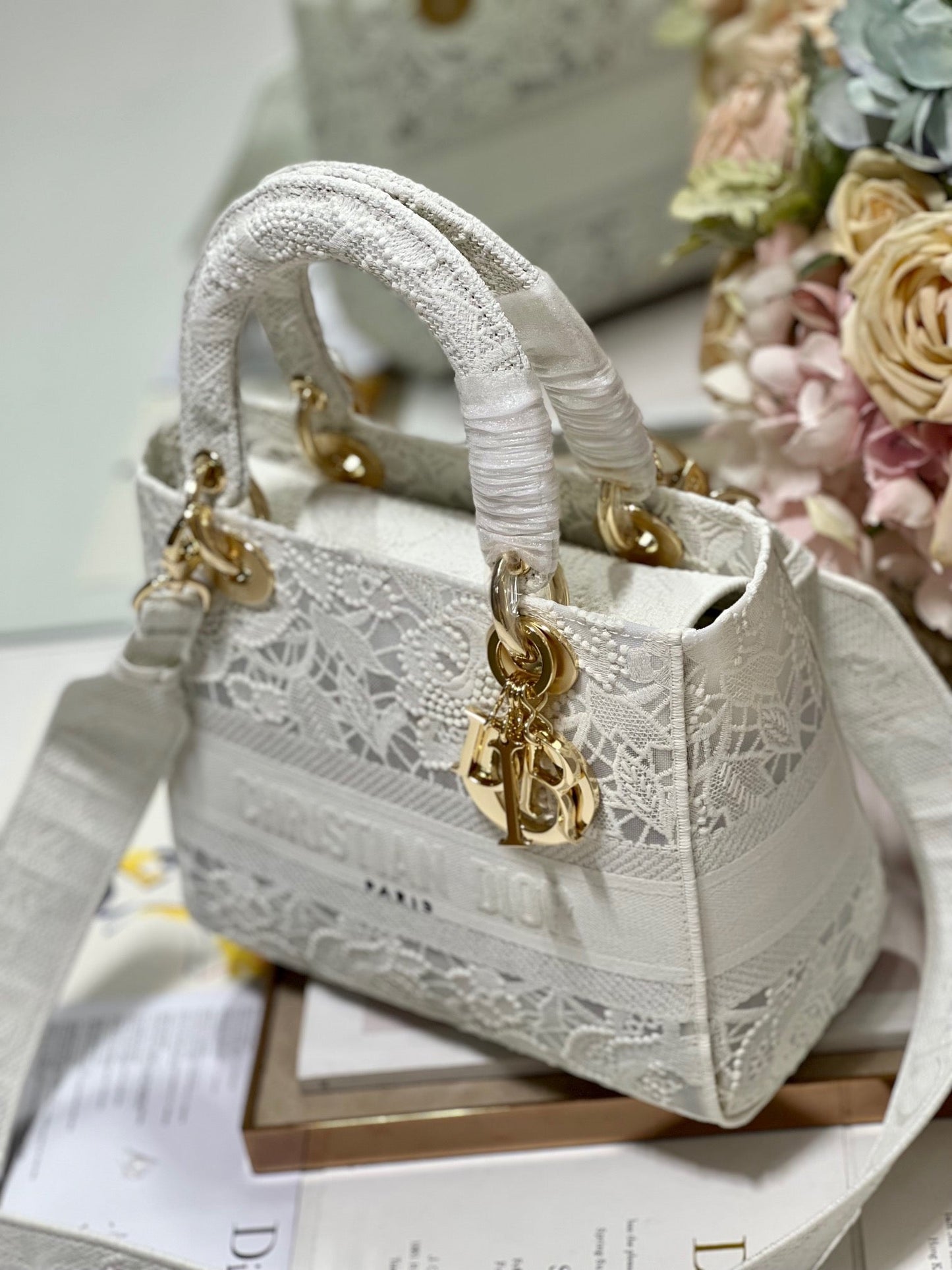 CD Mesh White 24 Lady Dior Bag Canvas 336703 mysite