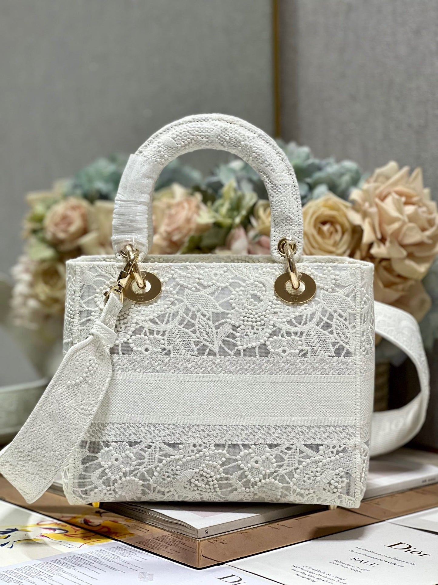 CD Mesh White 24 Lady Dior Bag Canvas 336703 mysite