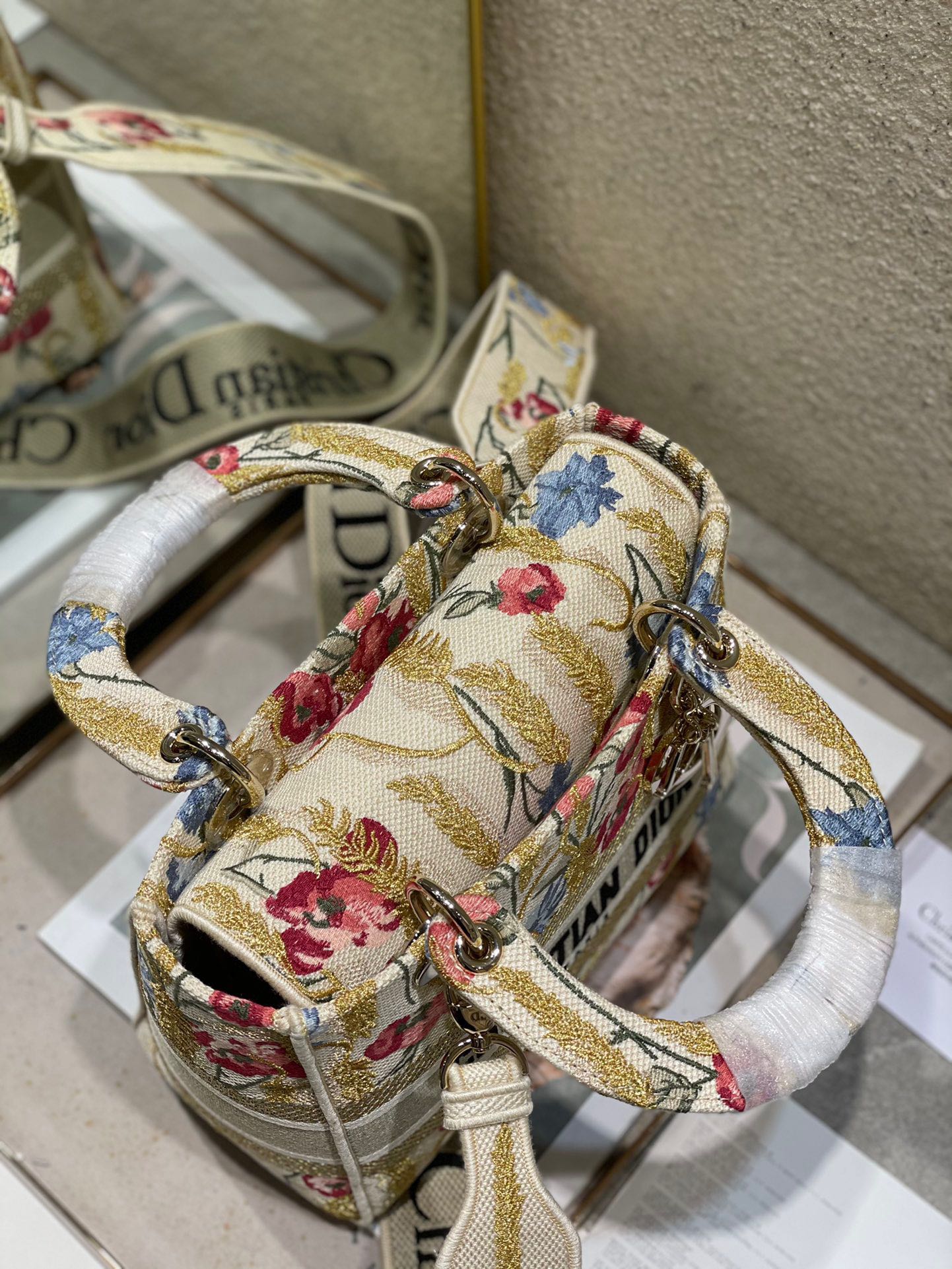 CD Hibiscus 24 Lady Dior Bag Canvas 336706 mysite