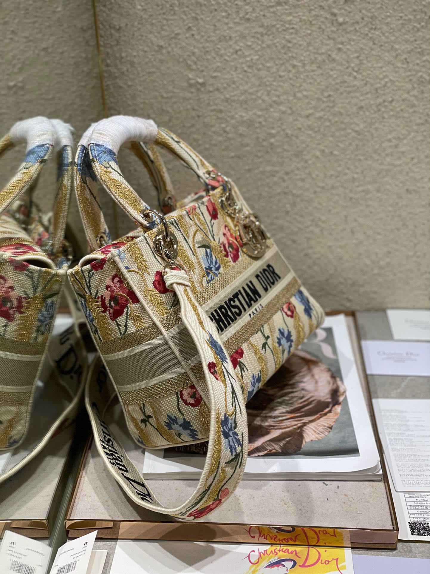 CD Hibiscus 24 Lady Dior Bag Canvas 336706 mysite