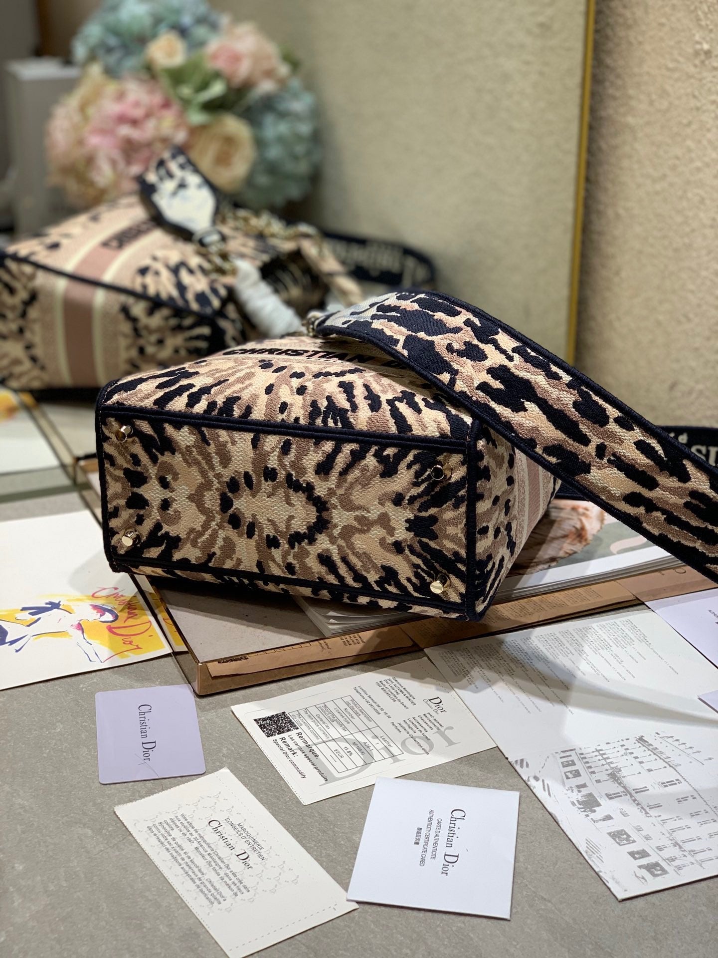 CD Fireworks Pink 24 Lady Dior Bag Canvas 336730 mysite