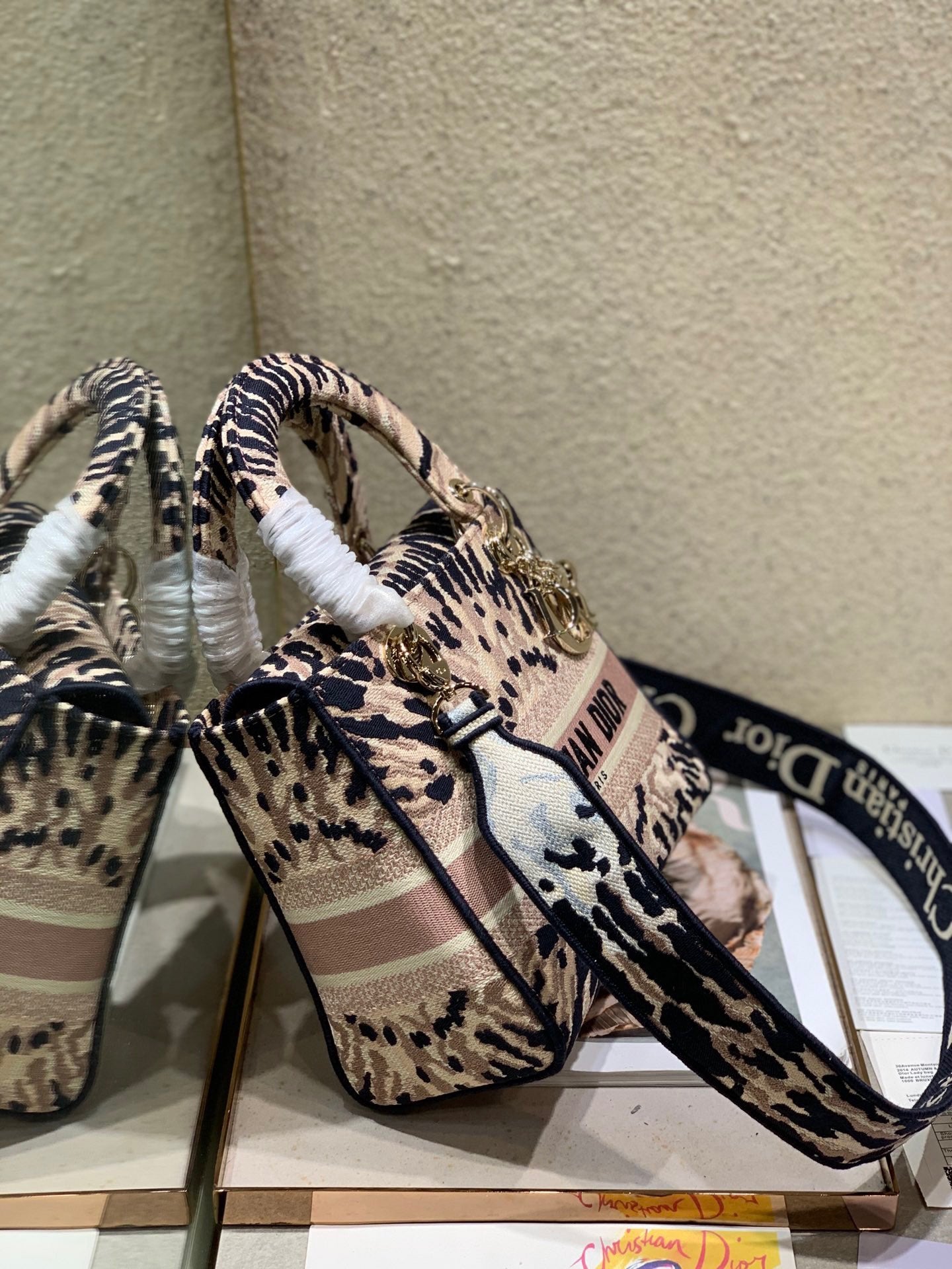 CD Fireworks Pink 24 Lady Dior Bag Canvas 336730 mysite