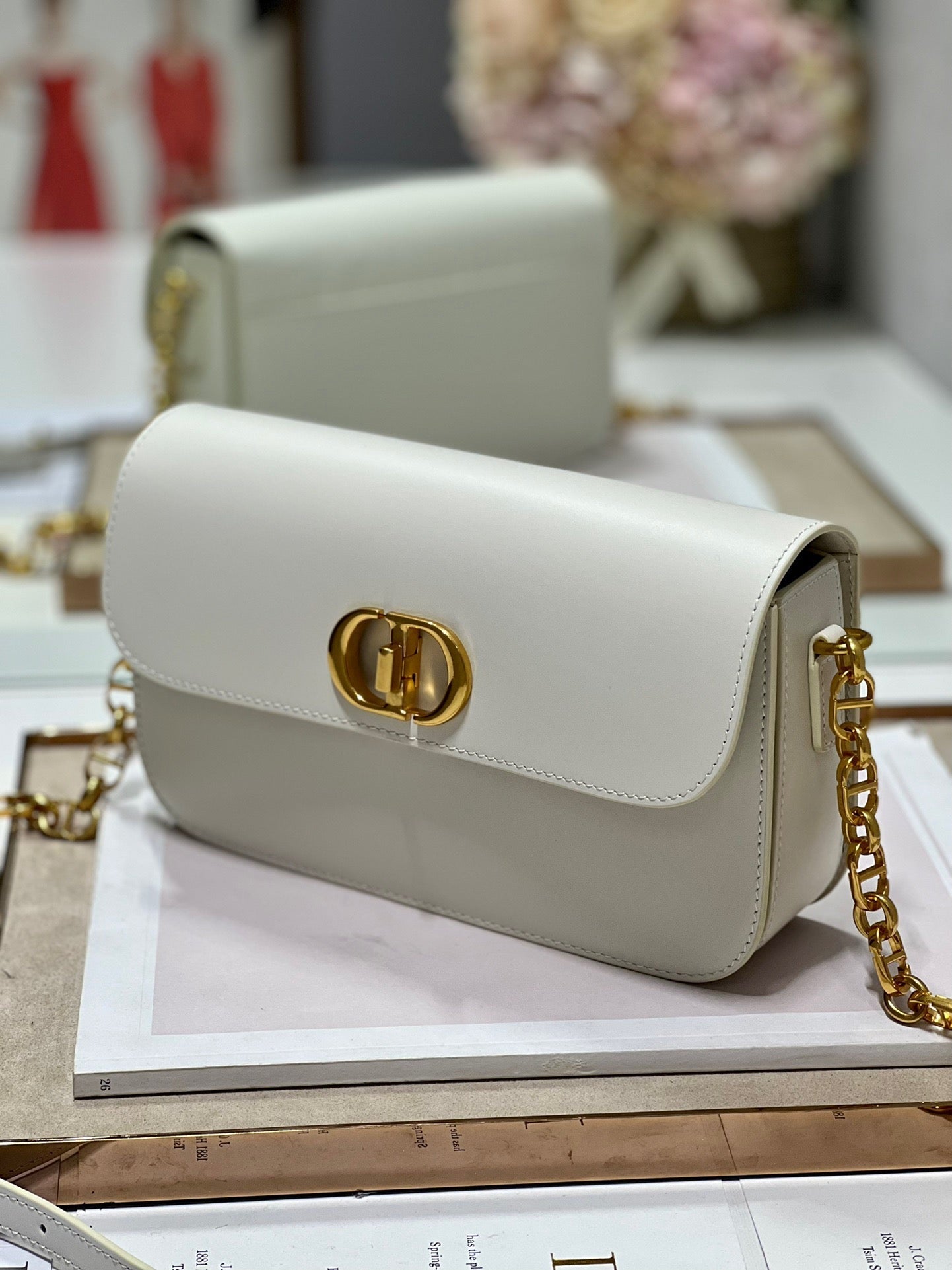 CD Montaigne Avenue Bag White Calfskin 336842 mysite