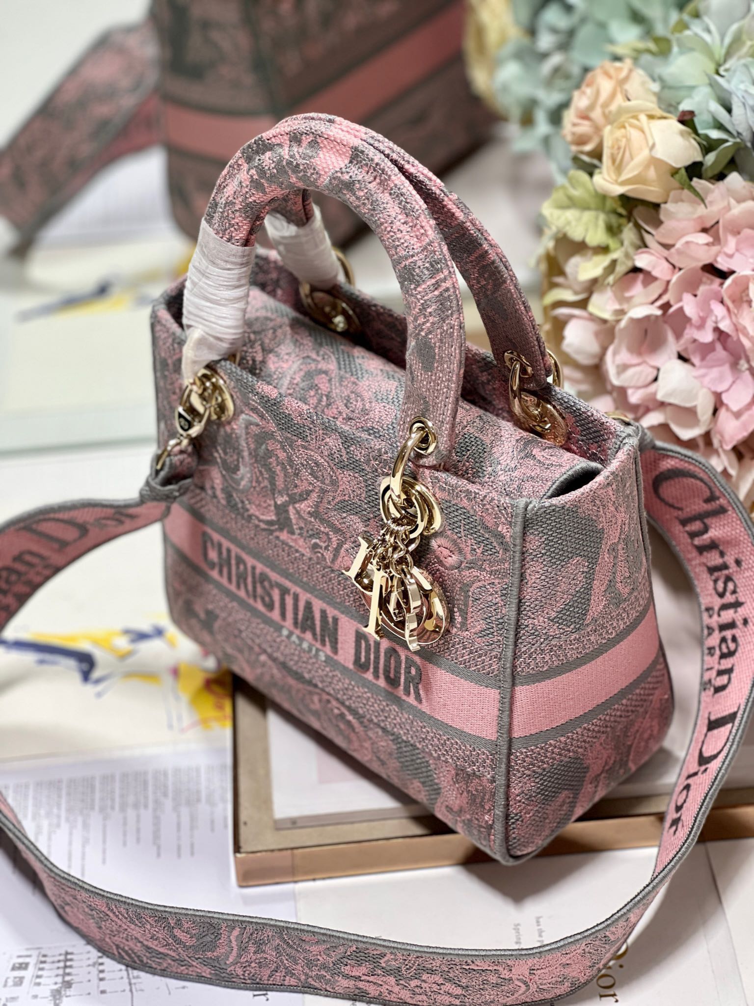 CD New Foundation Tiger 24 Lady Dior Bag Canvas 336733 mysite