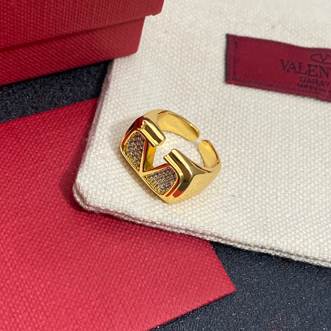 Fashion Gold Diamond Open Rings-s mysite