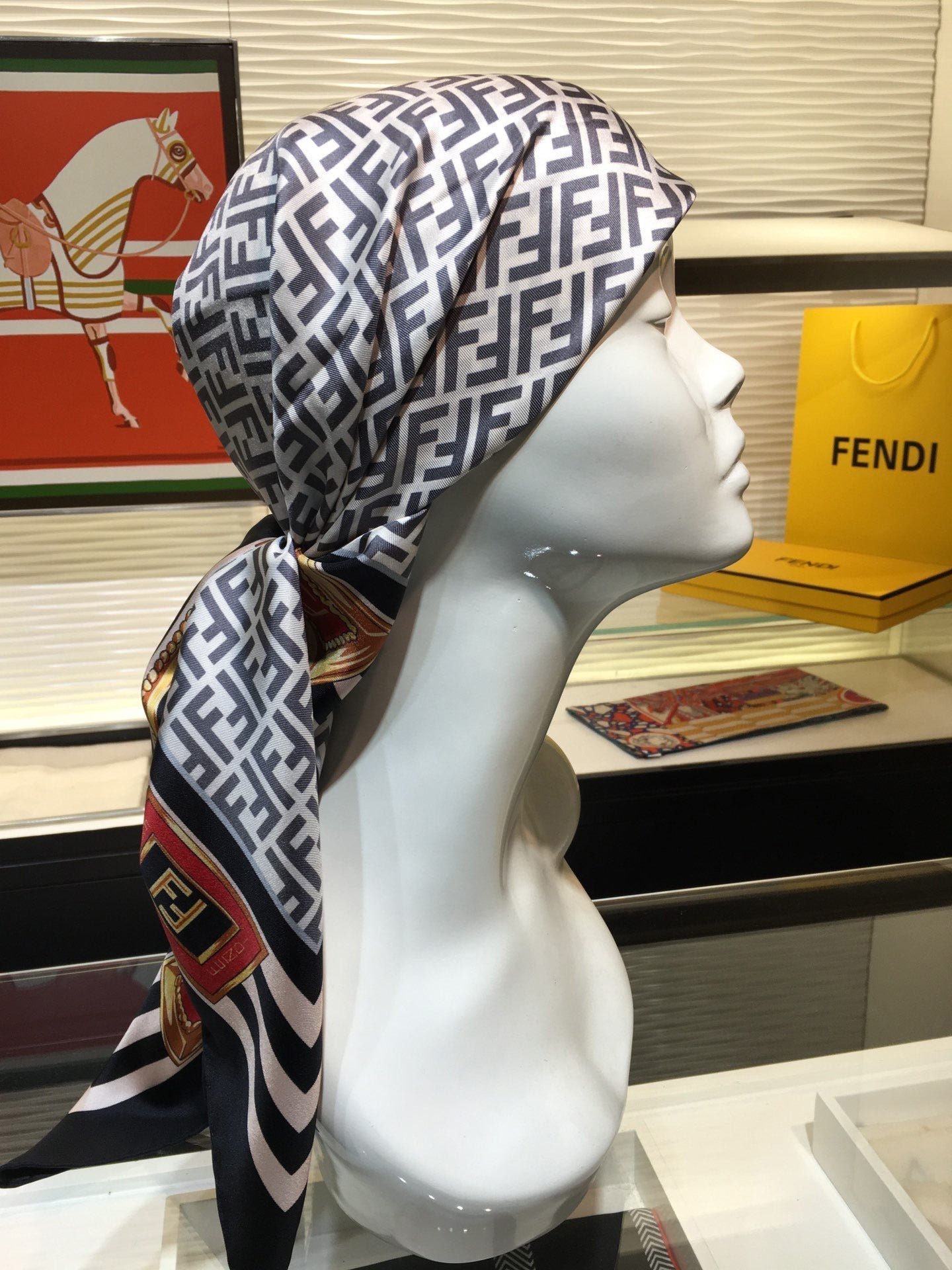 Emblem Print Square Scarf mysite
