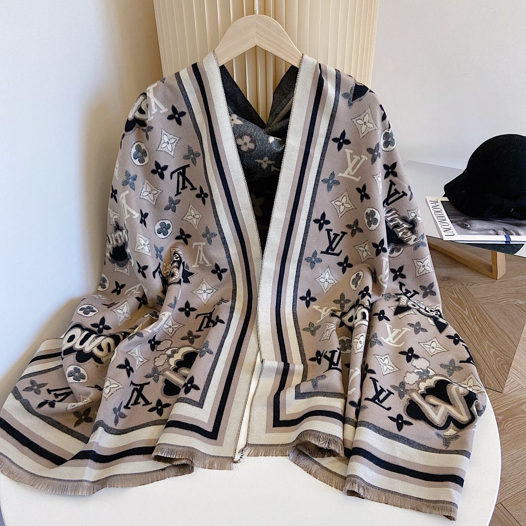 Statement Monogram Jacquard Scarf Shawl mysite