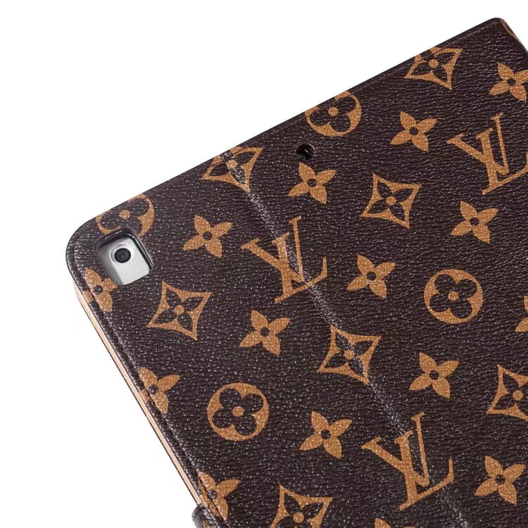 Luxury Canvas Monogram Leather Fresh Summer Theme Pattern Apple iPad case Black mysite