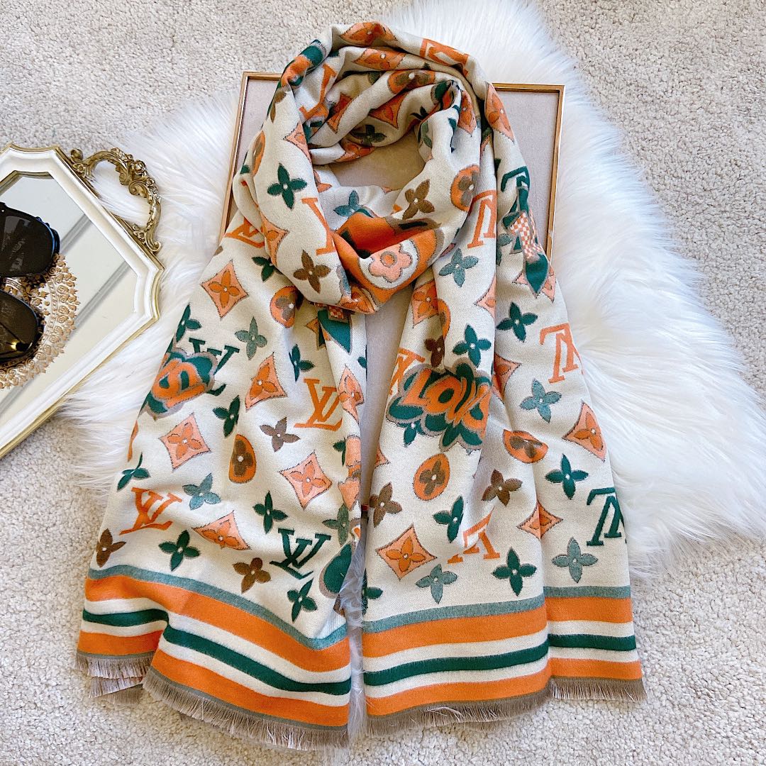 Statement Monogram Jacquard Scarf Shawl mysite