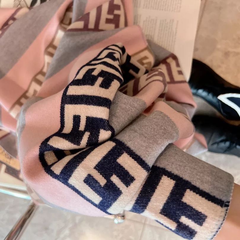 F-letter Cashmere Fringed Scarf Shawl mysite