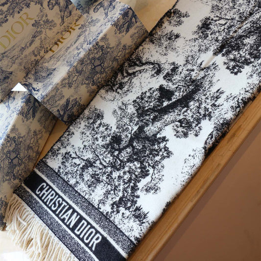 Classic landscape painting pattern scarf mysite