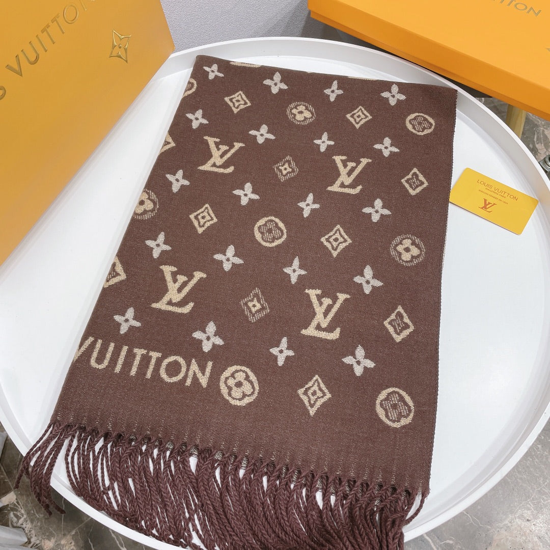 Classic Monogram Warm Fringe Scarf Shawl mysite