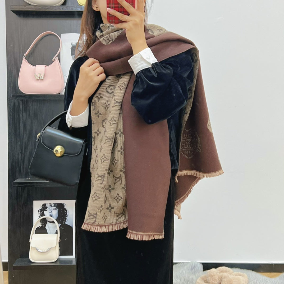 Colorblock Edition Letter Jacquard Scarf mysite