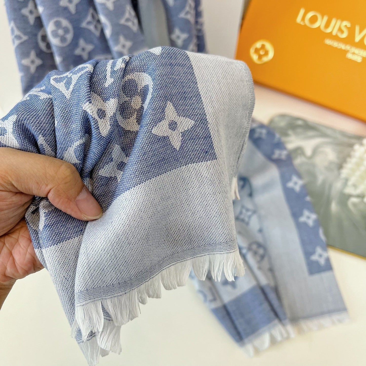 Silk Satin Fringe Monogram Scarf Shawl mysite