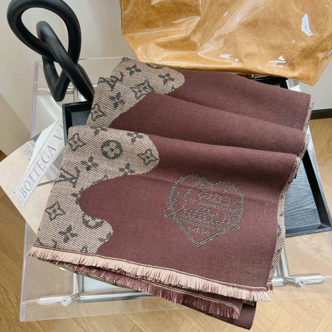 Colorblock Edition Letter Jacquard Scarf mysite