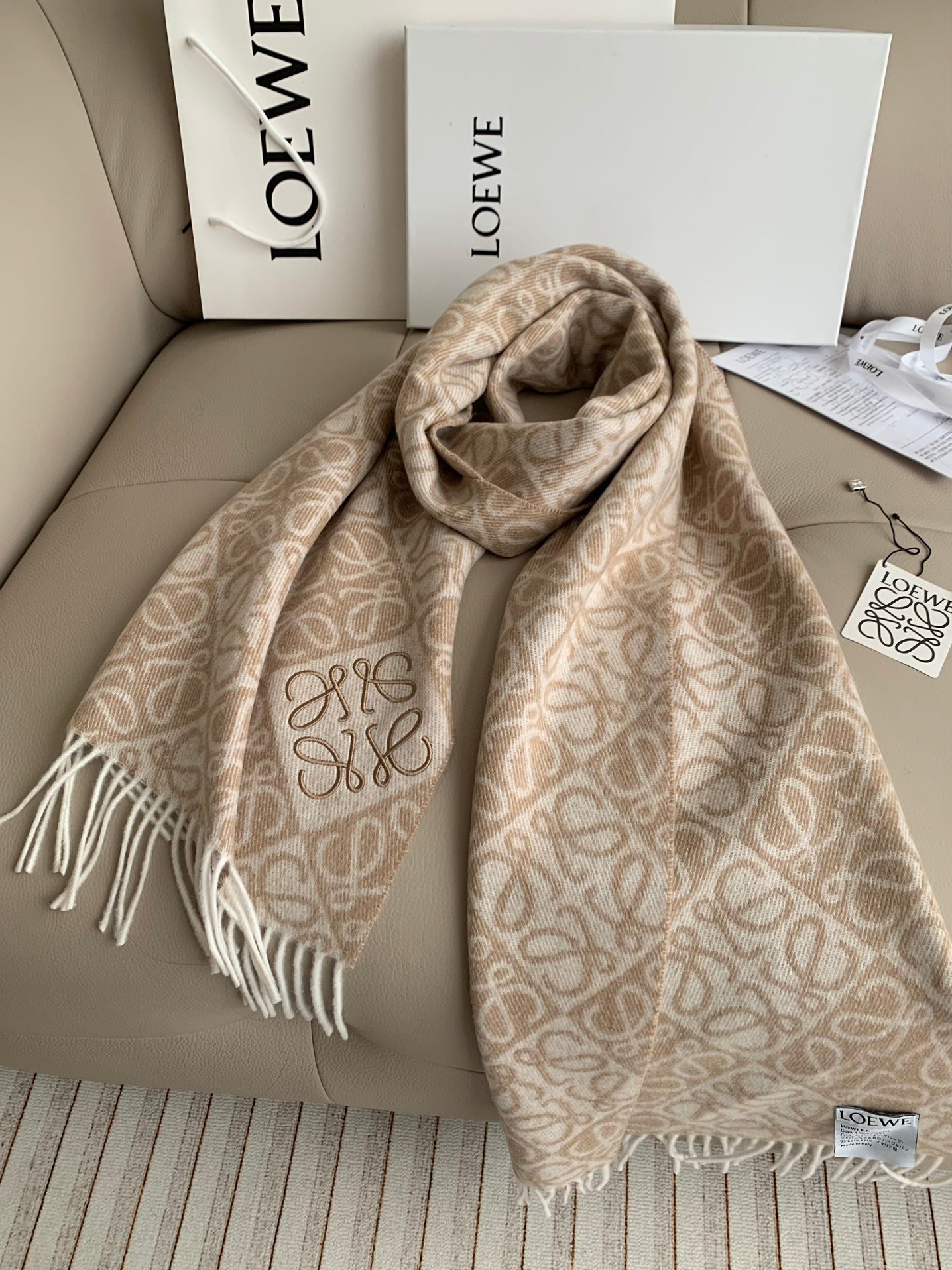 Printed tassel scarf mysite