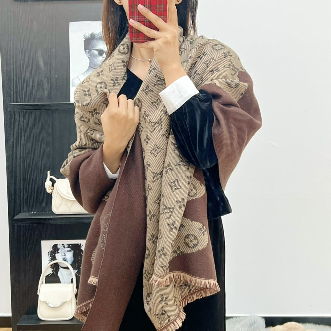 Colorblock Edition Letter Jacquard Scarf mysite