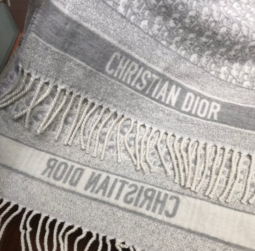 Versatile Monogram Jacquard Fringe Scarf mysite